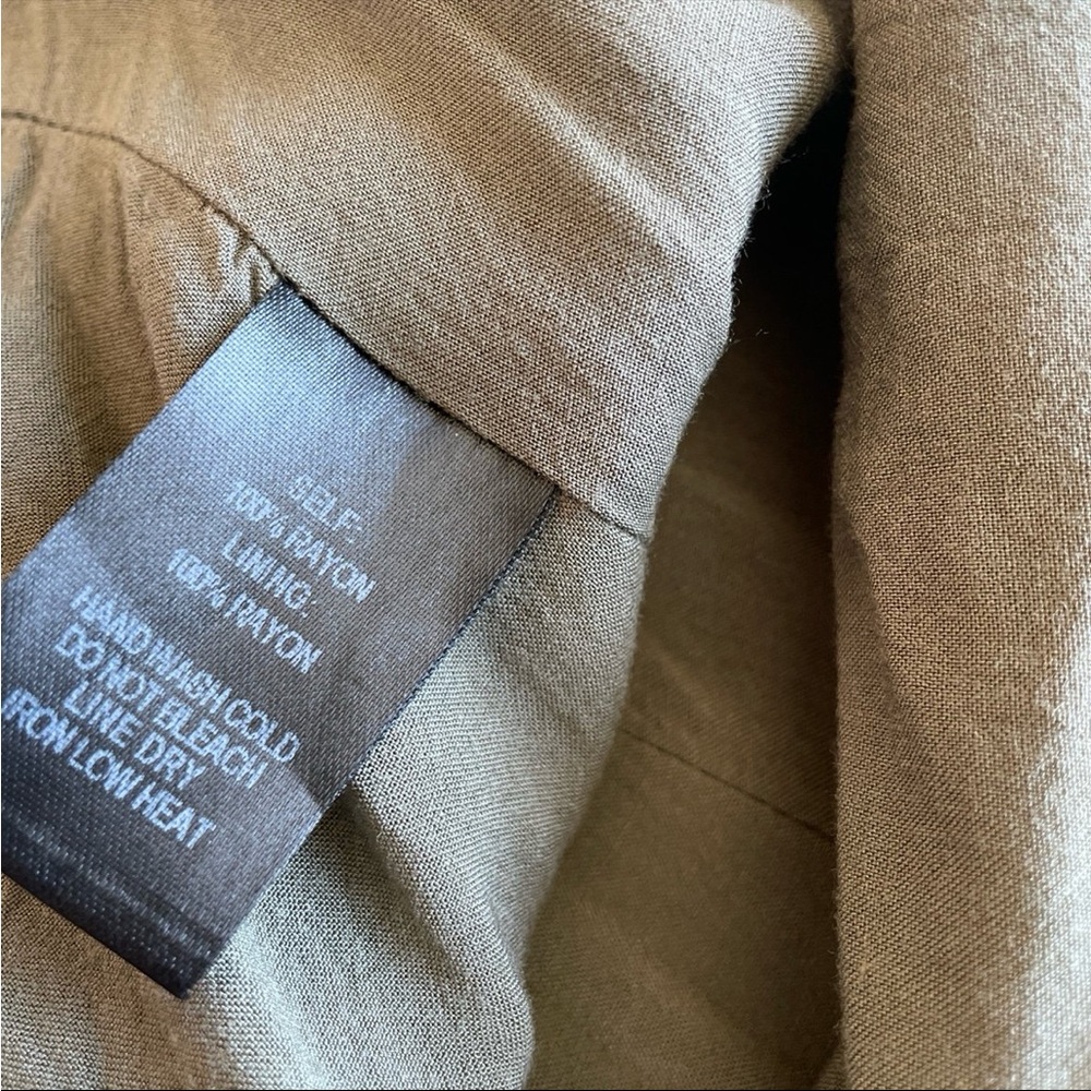 Lulu’s Embroidered Olive Green Maxi Dress M - Picture 9 of 9